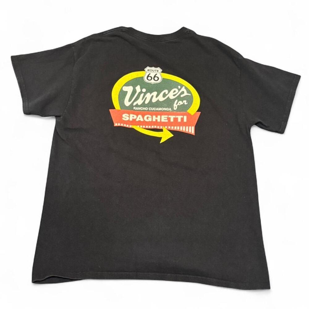 Vince’s Spaghetti California VTG 90s Relaxed Fit Black Graphic T-Shirt — OS